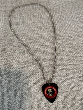 Social Distortion band guitar pick necklace